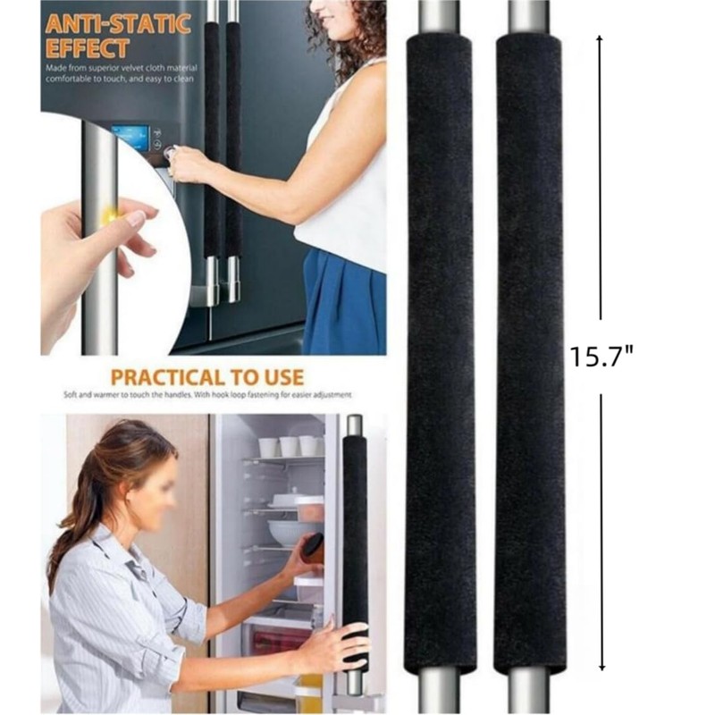 VBHHY 2 PCS Refrigerator Door Handle Covers Kitchen Appliance Decor