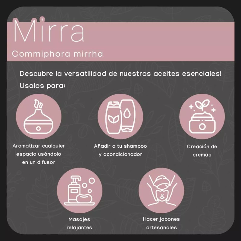 Nate Organic Aceite Esencial Mirra 100% Puro Natural 50 Ml