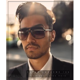 SA106 Oversize Large Thin Plastic Racer Mens Sport Sunglasses Black Brown - Brown