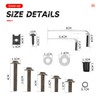 JNNJ 177 Pieces Screw Set Motorcycle Fairing Screws Kit, Motorcycle