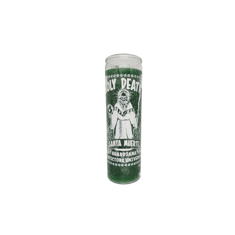 Generic Santa Muerte Green 7 Day Ritual Glass Candle