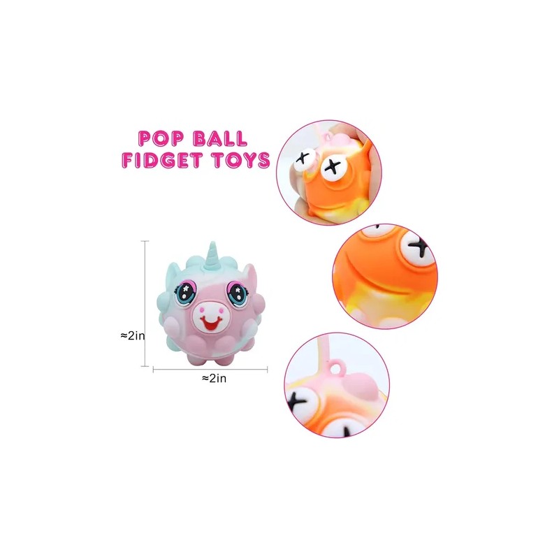 18 Pack Animal Pop Balls Party Favors For Kids,3d Pop