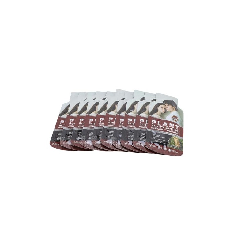 Yinhing 10 Tintes para el Cabello con Burbujas, champú Marrón
