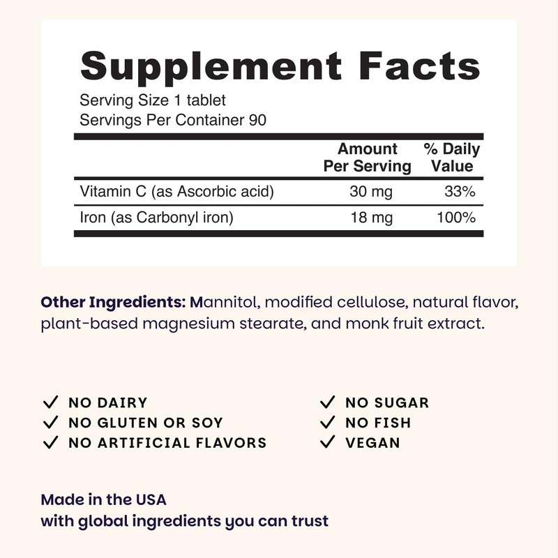 EZ Melts Iron - Supplement for Daily Energy & Iron