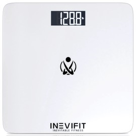 INEVIFIT Bathroom Scale, Highly Accurate Digital Bathroom Body Scale, Measures Weight up to 400 lbs. Includes Batteries