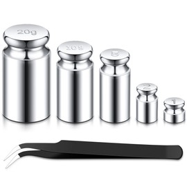Calibration Weight 1g 2g 5g 10g 20g Calibration Gram Scale Weight Set for Digital Scale Balance and 1 Piece Calibration Weight Tweezer