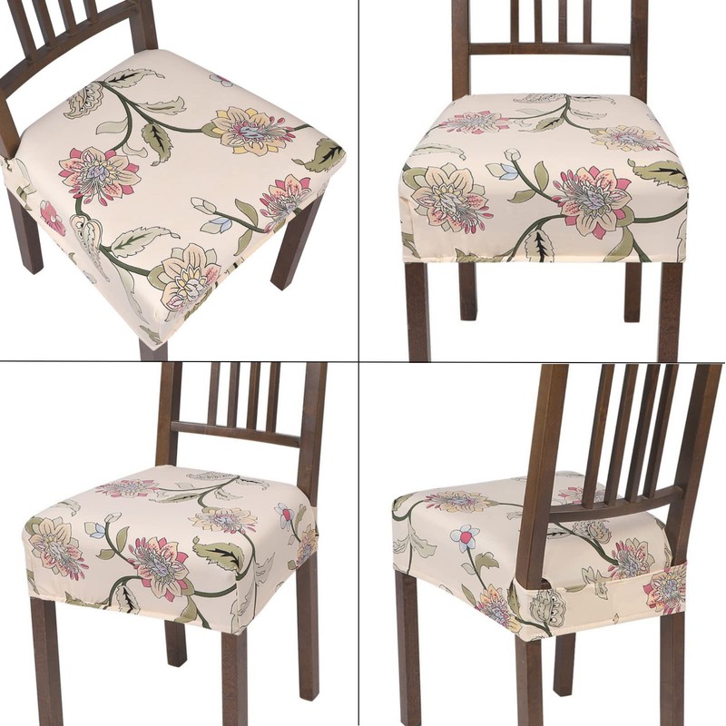 SearchI Stretch Dining Chair Seat Covers Set of 4, Soft