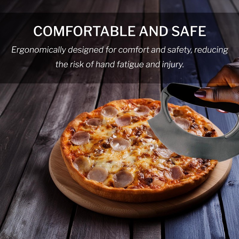 Amco 4.9" Mezzaluna with Silicone Handle | 3 Pack |