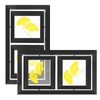 MIBYIBER 2 Pack Double 4x4 Rotating Floating Picture Frames, Black
