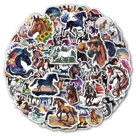 102Pcs Horse Stickers, Equestrian Stickers for Water Bottle Laptop Helmet Bicycle Skateboard, Horse Gifts for Women Kids Teens
