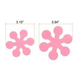 HARFINGTON 1 Set(20pcs) Non Slip Bathtub Stickers Bath Shower Floor 3.15" 3.94" Anti-Slip Sticker Tape Snowflake Style Decals for Bathroom Kitchen Bathtub Treads Stairs, Pink