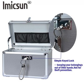 Simple Keyed Lock Medication Box Medium Grey