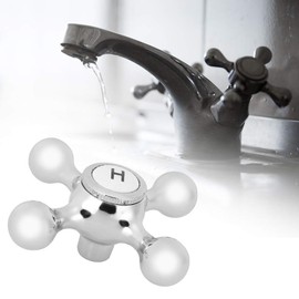 Bathroom Faucet Handle, Cross-Arm Faucet Handle,Faucet Handles for Tub Shower,Unique Shape Bathroom Water Tap Copper Handle Faucet Handle for Home Shower Use