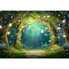 YongFoto Enchanted Forest Backdrop 7x5ft Wildflowers Firefly Butterfly Spring Garden