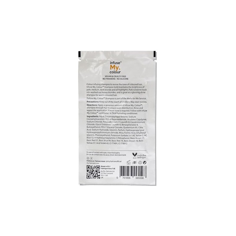 infuse my. colour Gold Shampoo Unisex 15 ml