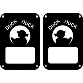 JeepTails Duck Duck Tail lamp Light Covers (Halogen) Compatible with Jeep Wrangler (2007-2018)