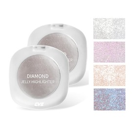 Diamond Highlight Powder 4 Color Highlight Luminizer Glitter 3D Pearl Shiny Skin Multi-functional Eye Shadow Highlight Powder Contouring Palette - 04# Diamond Ice Blue