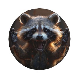 Funny Raccoon Spare Tire Cover Raccoon Wheel Protector for Truck SUV Trailer Camping RV Universal Tire Covers 17 Inch