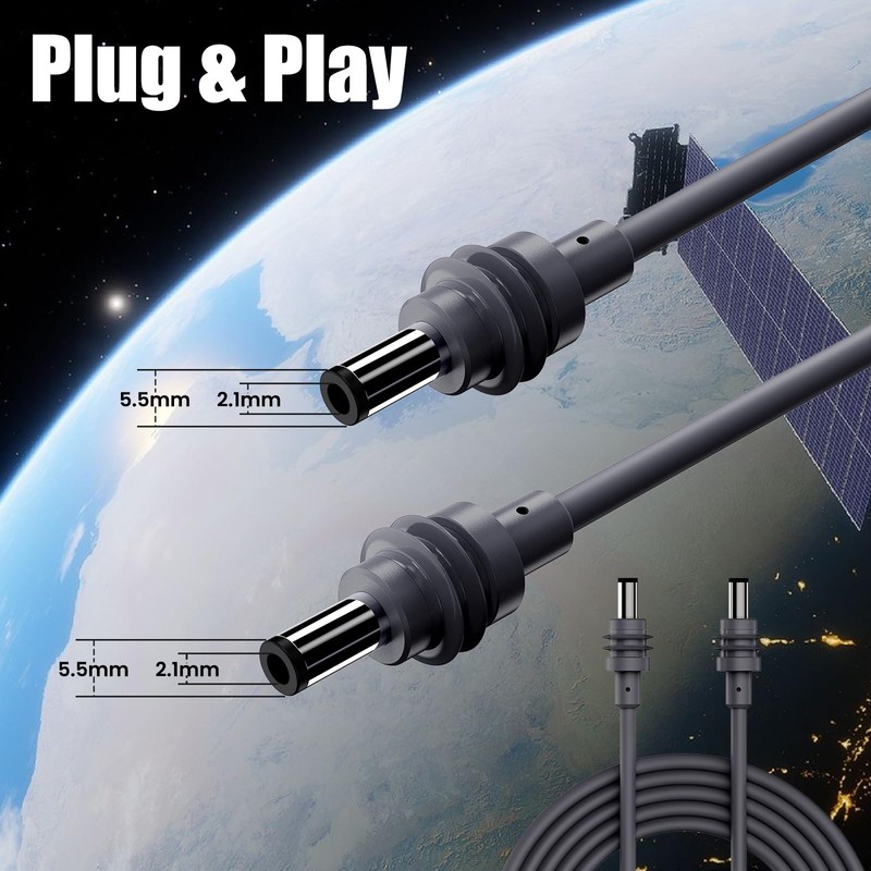 DC Power Cable for Starlink Mini, 5M/16.4FT Starlink Cable for