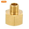 sourcing map 1/4 NPT Male x 1/2 NPT Female Brass