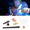 Welding Torch Accessories Kit Glass Cup Nozzle Brass Consumables for