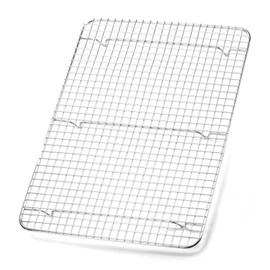 Foraineam 2-Pack Stainless Steel Cooling Rack, 11.5 x 16.5 inch Large Baking Rack Fits Half Sheet Pans, Oven Safe Wire Rack for Cooking, Roasting & Drying