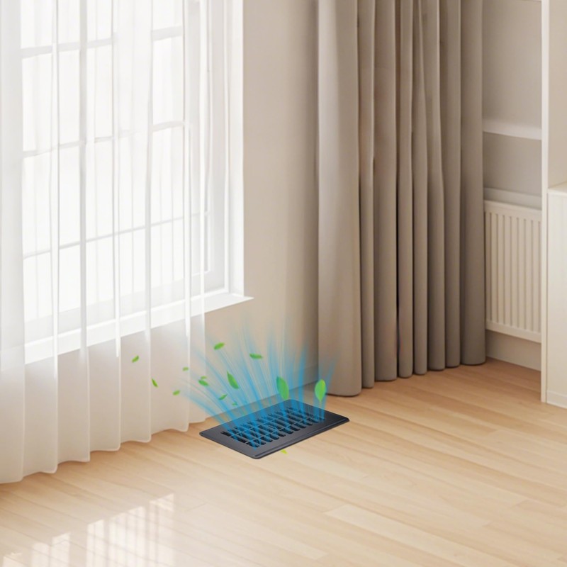 Floor Register 4x10, Plastic Air Vent Covers with Adjustable Airflow,