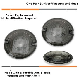 iJDMTOY Tinted Black Smoked Flat Turn Signal Light Lens Covers Compatible With Harley Davidson Touring Electra Glide Road King Sportster Motorcycle Bike Copper