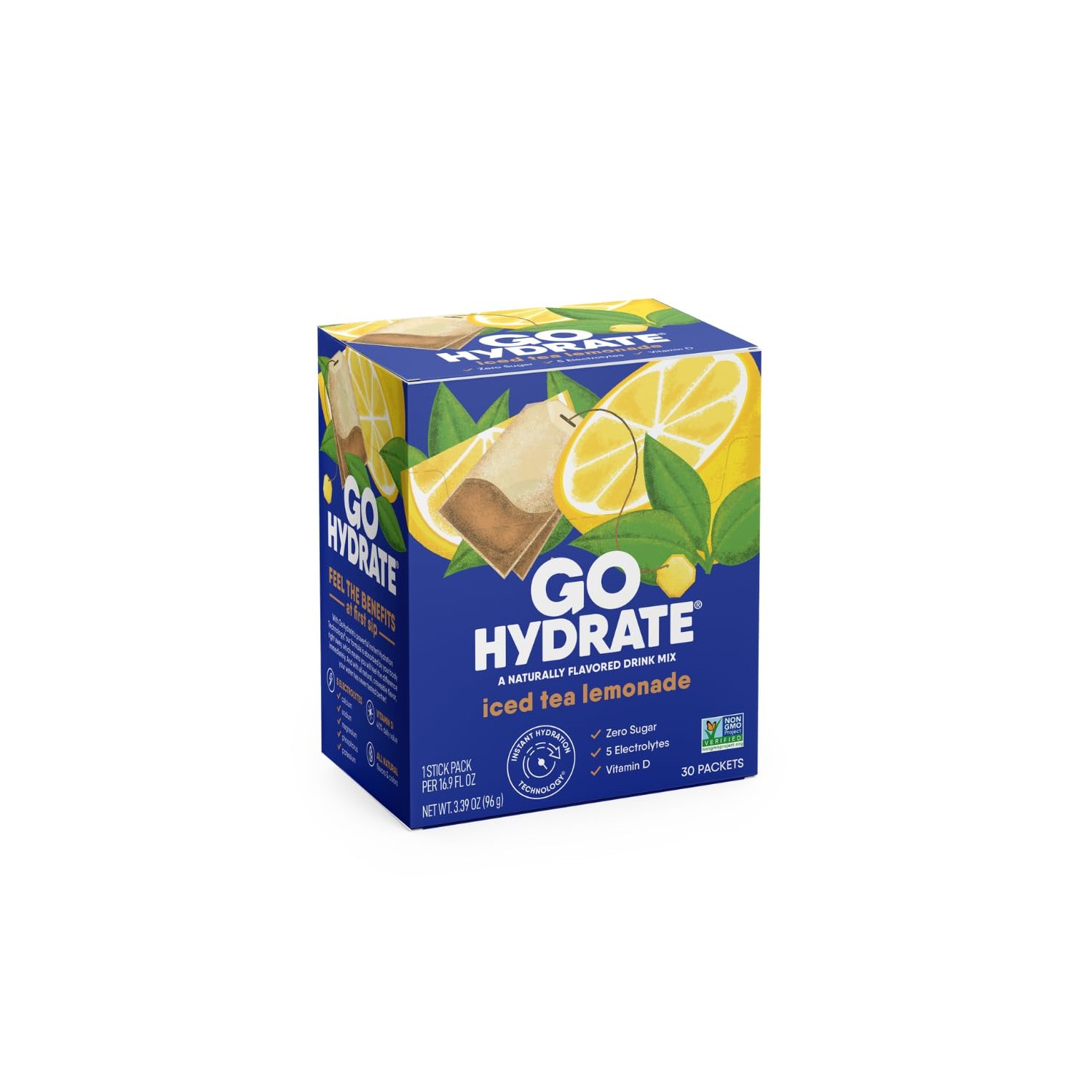 GoHydrate Instant Hydration Powder Packets - Low Sodium Electrolytes ...