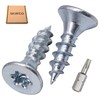 SKIR'CO (100 pcs) Zinc Plated Steel Wood Screws 4.5 x