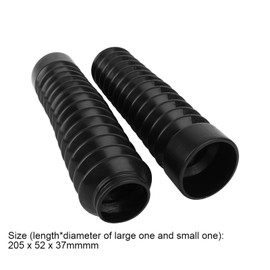 Pack of 2 Motorcycle Fork Cover Gaiters, 205 x 52 x 37 mm, Black, Universal, Motorcycle, Bicycle, Rubber Fork Cover, Gaiters, Fork Protection, Dust Protection for Bicycle, Motorcycle
