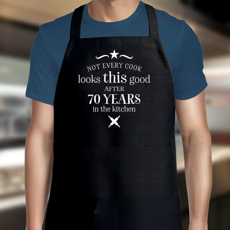 D Design Invent Print! 70th Birthday Apron Kitchen Cooking Gift