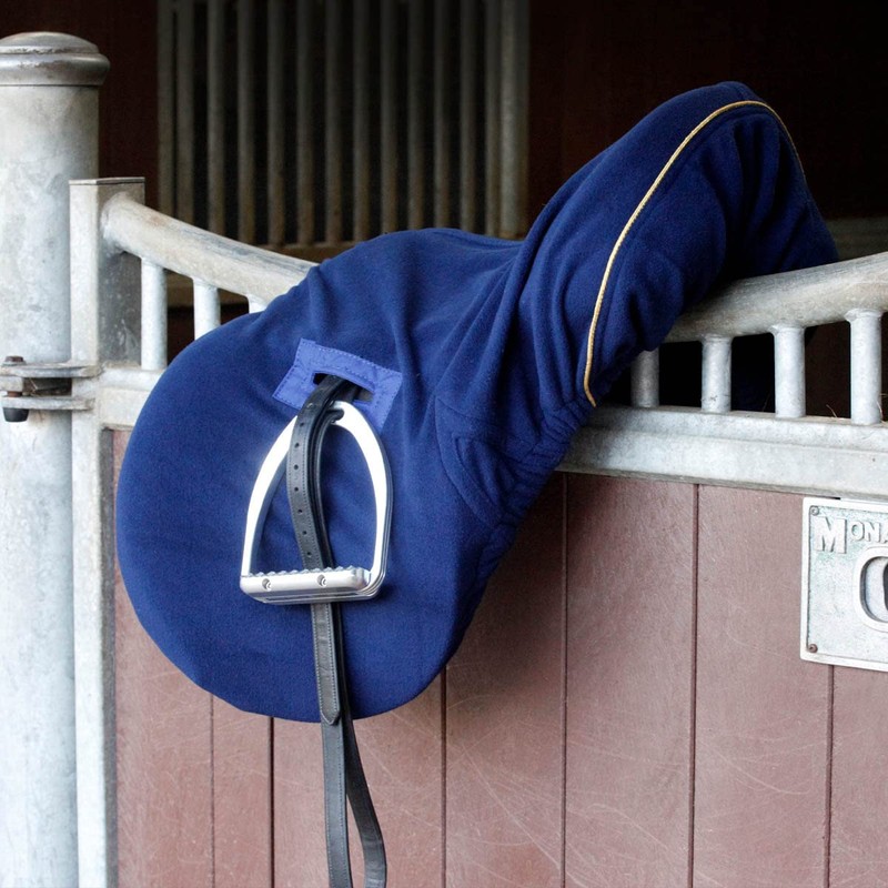 Cottage Craft Equestrian Saddle Cover - Soft Fleece Horse Navy