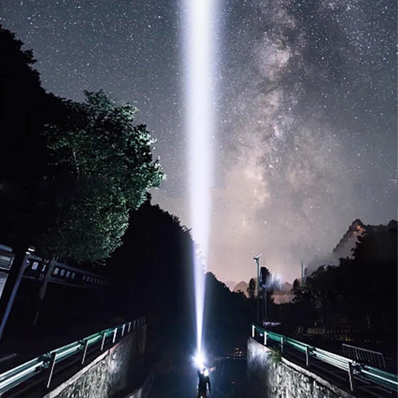 Telescopic Focus Flashlight XHP160 LED Super Bright Flashlight for Camping