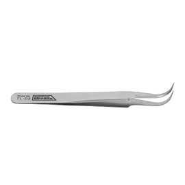 Nippon Nippers, Professional Tweezers for Eyelashes Makeup Stainless Steel TL (TL-02: Curved, 115mm)