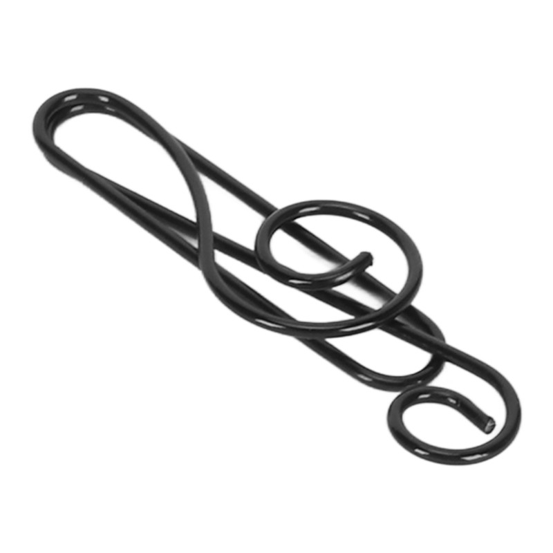 100 Pcs Note Paper Clip Black Creative Cute Music Wire