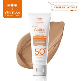 Darrow Protector Solar Facial Dermatológico con Color Actine Colors FPS50+, Bloqueador Solar Facial para Piel Mixta y Grasa, Anti Oleosidad, Tono Medi