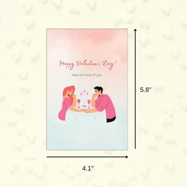 Bedazzle Valentines Day Card (Dinner) Bedazzle Valentines Day Card, Express Your Love with Our Heartfelt Valentine's Day Cards, Perfect for Your Special Someone