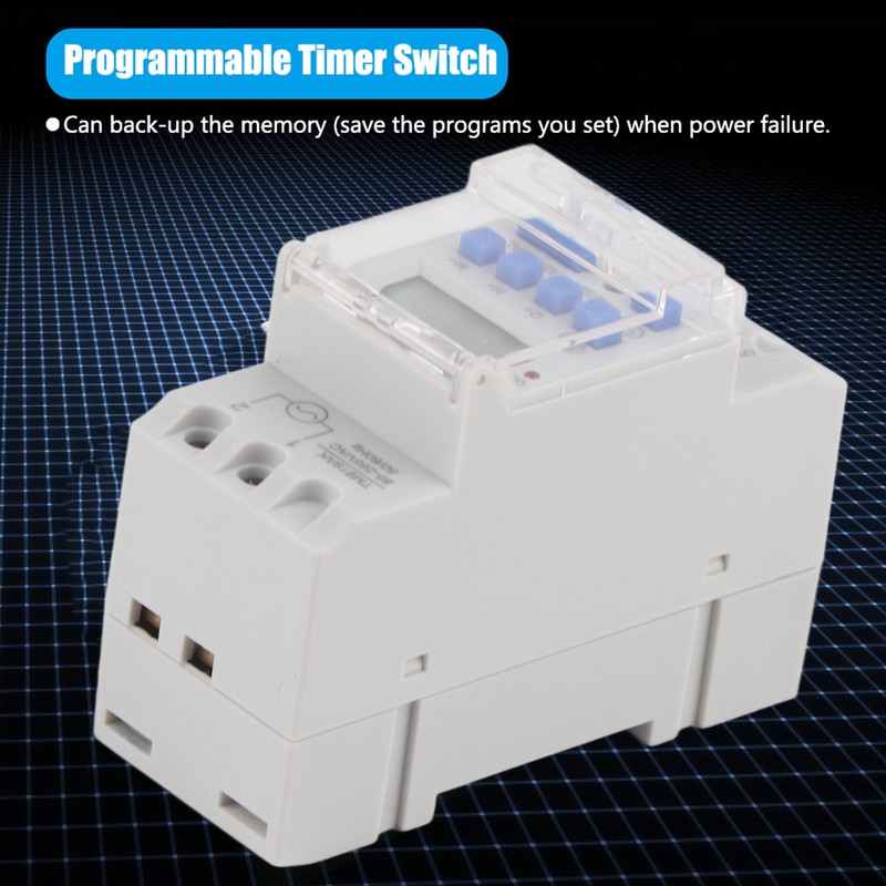 85‑265V AC 16A Weekly 12/24hrs Timer Switch LCD On Off