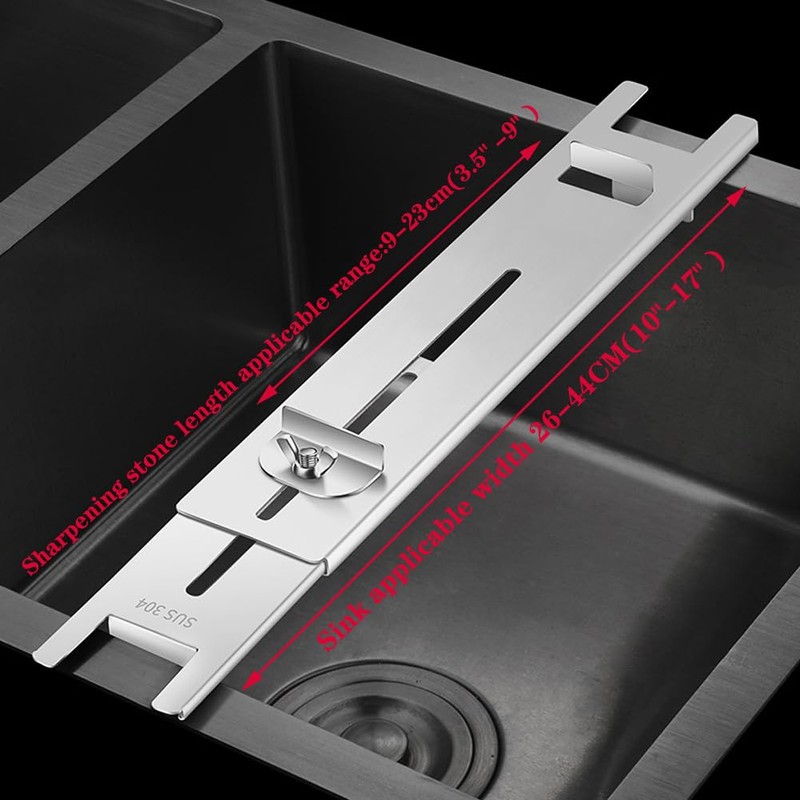 Whetstone holder Sharpening Stone Base - Stainless Steel Adjustable Whetstone