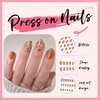 24 Pcs Fall Press on Nails Short Square Fake Nails