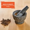 IMUSA Polished Granite Mortar and Pestle Set 375 Inch Compact