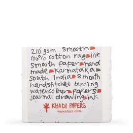 Khadi Handmade Bound Sketchbook 210gsm : Smooth :13x16cm : 20 Sheets