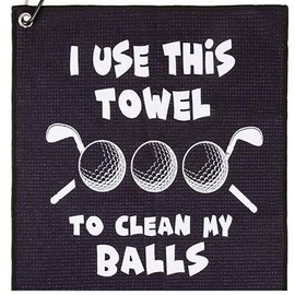 RLMVGBX Golf Towel,Funny Golf Gifts For Men Husband Boyfriend Dad Golfers/Golf Fan,Novelty Golf Towels for Golf Bags With Clip,Birthday, Golf Accessories.Personalised Golf Ball Towel (Golf#1)