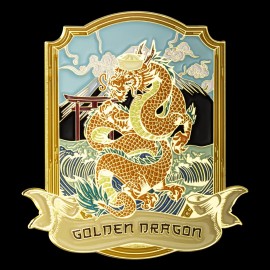 Unbranded Golden Dragon Challenge Coin