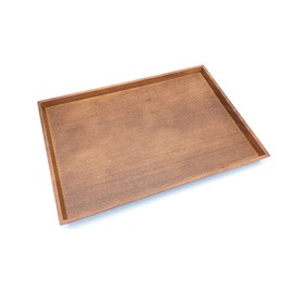 Wooden Tray Obon Popular Cafe Stylish Lunch Tray Nordic Simple Obon Serving Tray Luncheon Rectangular Reversible Convenient Antique Easy to Use Standard Size 36cm×26cm (Walnut)