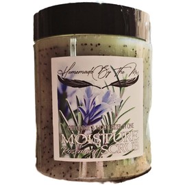 All Natural Moisture Scrub Hand and Body 8oz/100% Natural and Handmade/Naturally Healthy bodycare/Exfoliating Hydrating skincare (Rosemary)