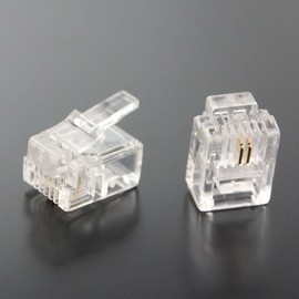 Telephone Cord for Modular Cables RJ11/12 Modular Plug Connector 6 Poles 2 Core (6P2C) 200 Pack CRJ11-200P2 Talos