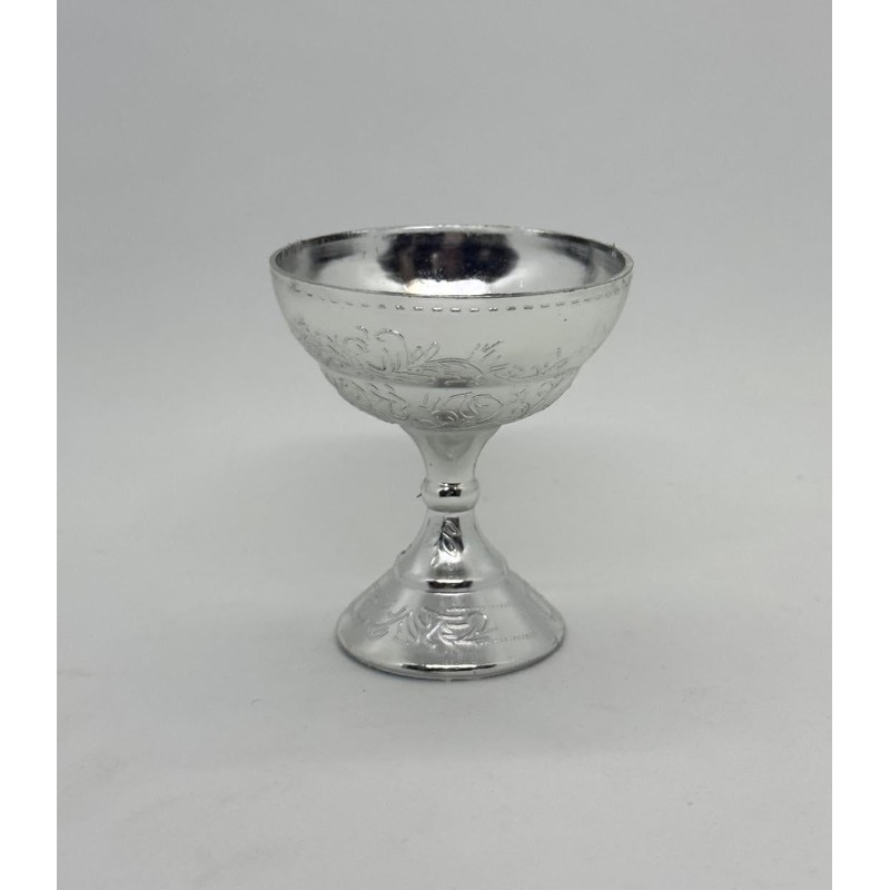 JenlyFavors 12PCS Plastic Chalice Cup Silver 2.75" Tall Communion Decoration