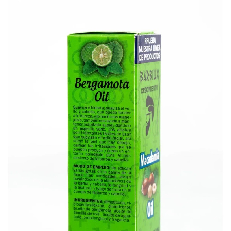 Aceite Barba y Cabello Bergamota Barbiux | Hidratación y Suavidad
